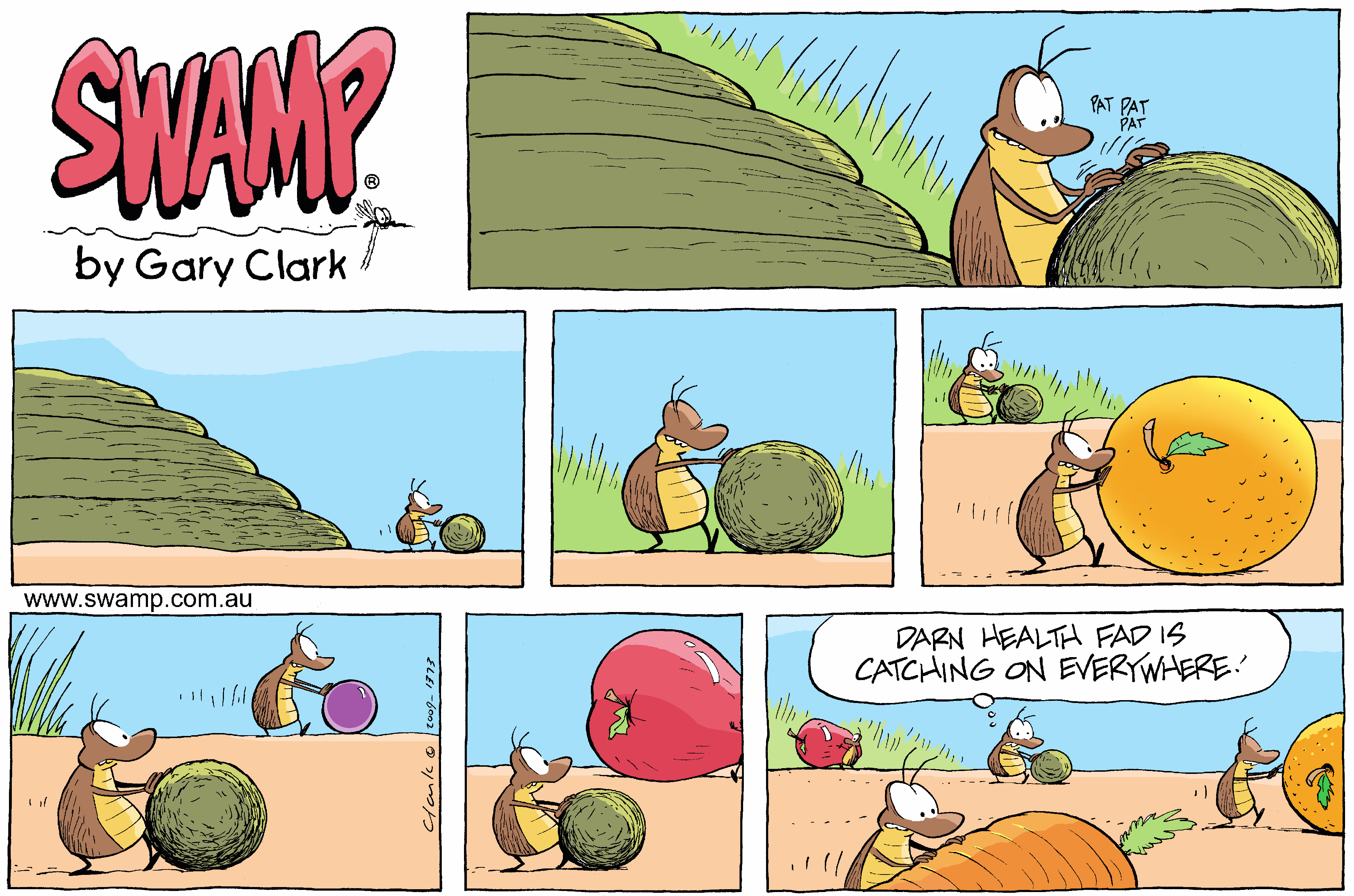 Health Fad Sunday Colour Cartoon